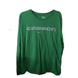 Nike Oregon Athletic Cut Long Sleeved TShirt Green XXL